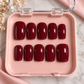 Deep Wine – Glossy Burgundy Press-On Nails