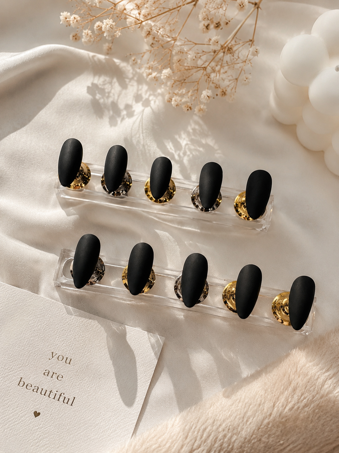Matte Black Press-On Nails