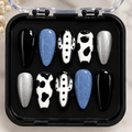 Blue Moo – Western Cow Print Press-On Nails