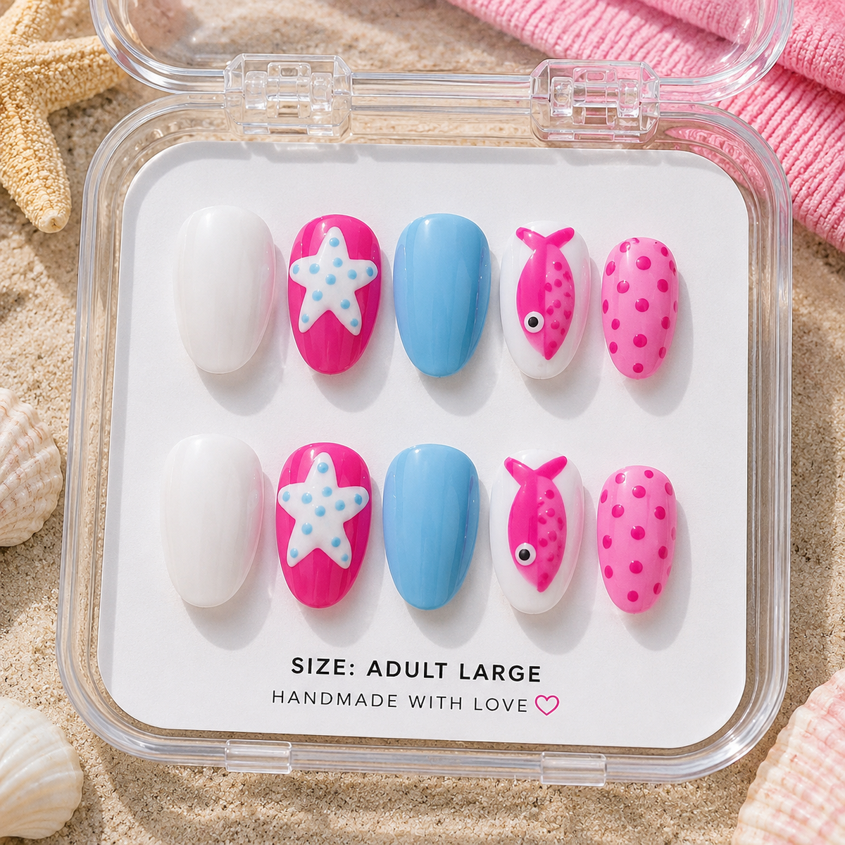 Coastal Fish Nail Set