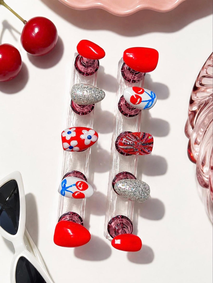 Cherry Pop Press-On Nails