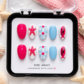 Beach Press-On Nails – Starfish & Tropical Summer Set