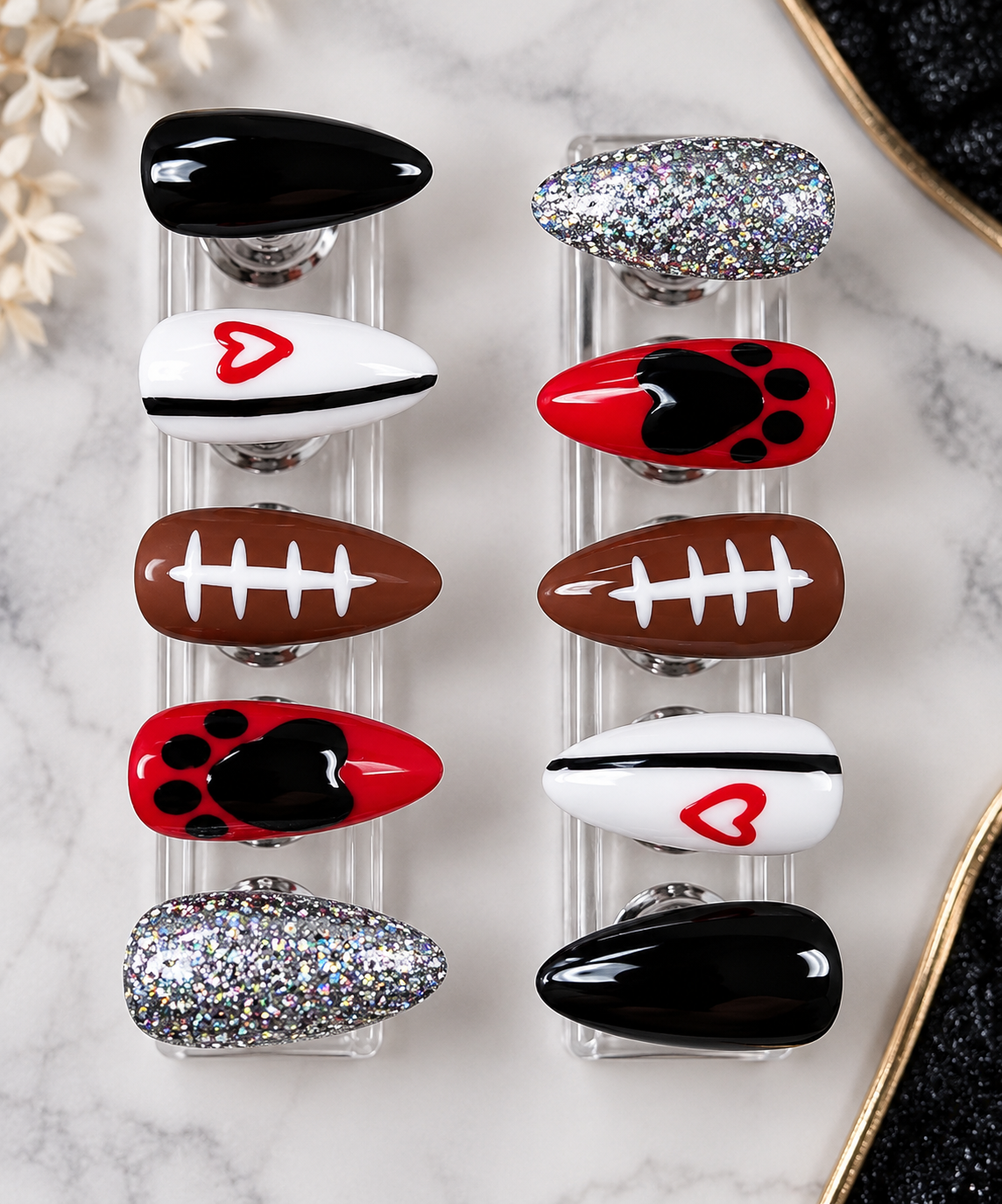 Friday Night Lights – Football Press-On Nails