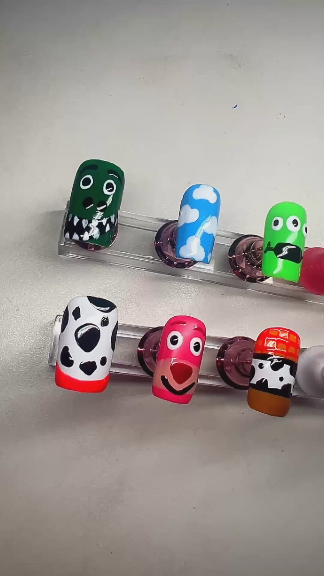 Toy-Inspired Hand-Painted Press-On Nails